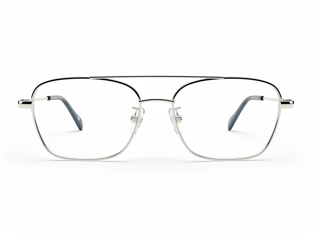 Montura Aviador Rimless Plateado Negro